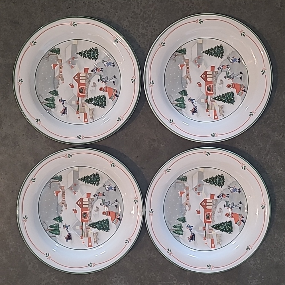 VINTAGE SANGO SILENT NIGHT CHRISTMAS SAUCERS SET OF 4